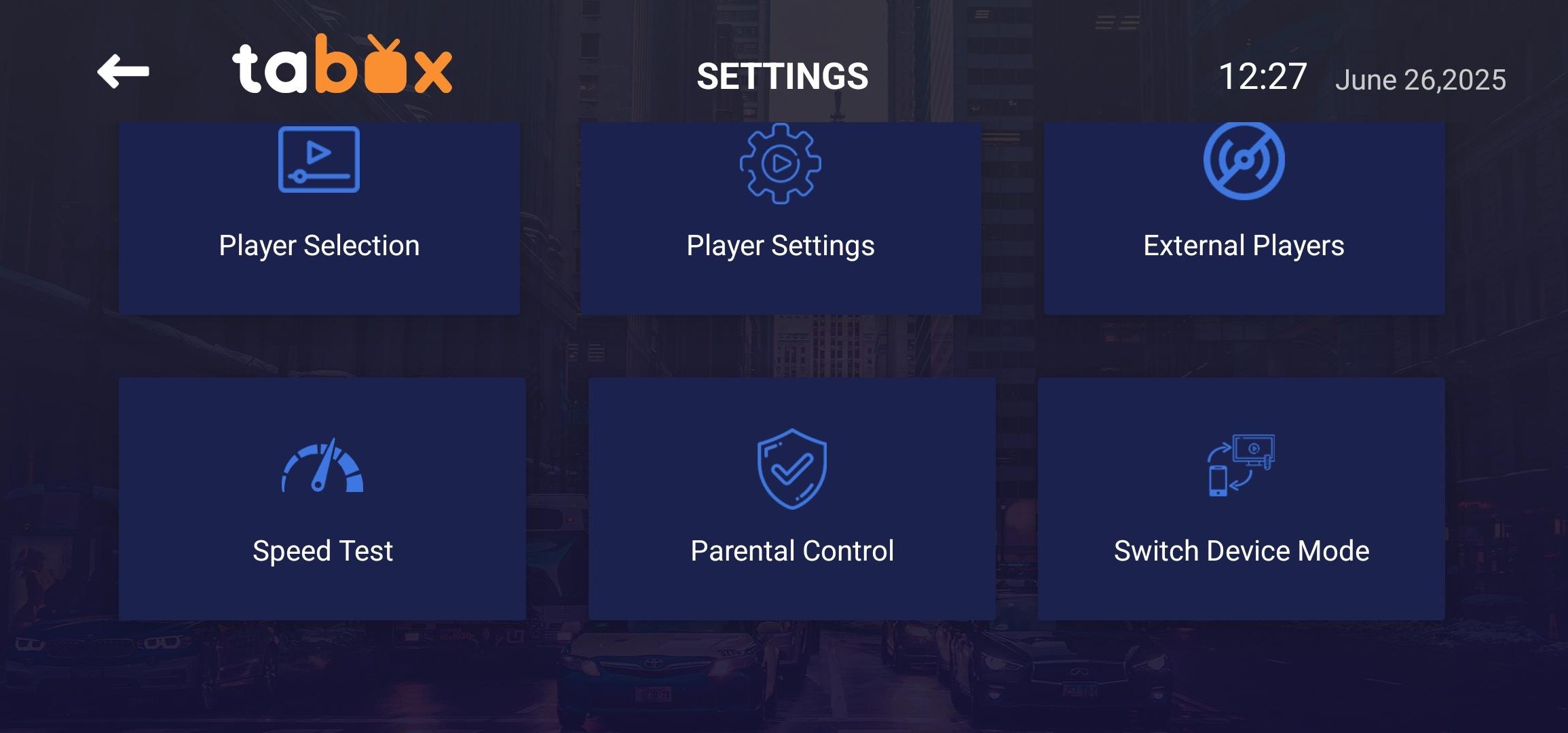 TABOX Settings 2 Screenshot